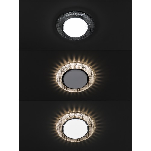 Светильник встраиваемый СВ 03-17 GX53 230В LED подсветка 5 Вт зеркальный/хром TDM