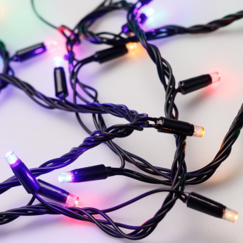 Светодиодная гирлянда ARD-STRING-CLASSIC-10000-BLACK-100LED-LIVE RGB (230V, 7W) (Ardecoled, IP65)