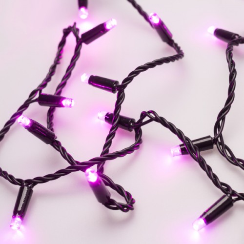 Светодиодная гирлянда ARD-STRING-CLASSIC-10000-BLACK-100LED-STD PINK (230V, 7W) (Ardecoled, IP65)