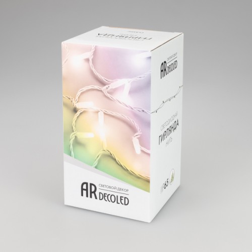 Светодиодная гирлянда ARD-STRING-CLASSIC-20000-WHITE-200LED-MILK-SYNC RGB (230V, 13W) (Ardecoled, IP