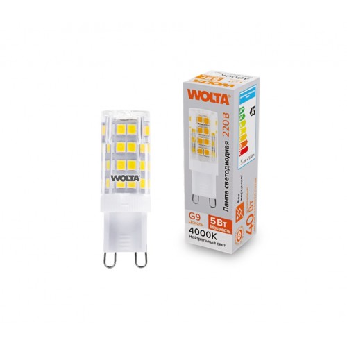 Светодиодная лампа WOLTA WSTD-JCD-5W4KG9-C 5Вт 4000K G9