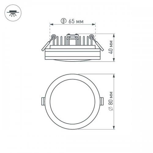 Светодиодная панель LTD-85SOL-5W Day White (Arlight, IP44 Пластик, 3 года)