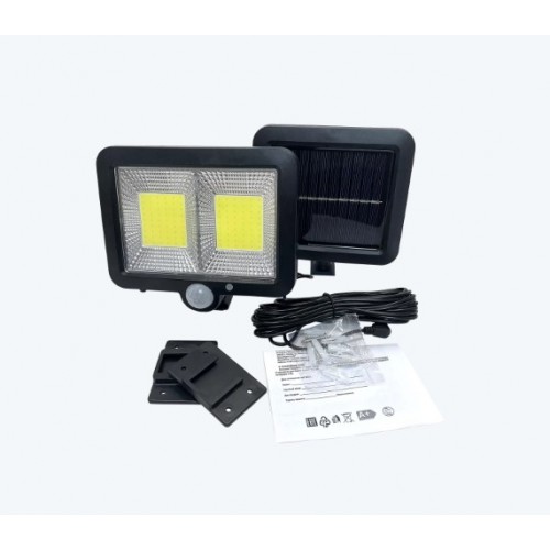 Светодиодный прожектор на солнечных батареях c датчиком движения GLANZEN FAD-0006-7-solar