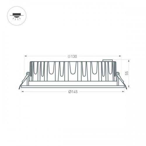 Светодиодный светильник LTD-145WH-FROST-16W White 110deg (Arlight, IP44 Металл, 3 года)