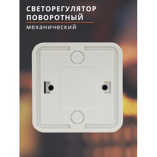 Светорегулятор поворотный RL 600Вт IP20 белый "Ладога" TDM