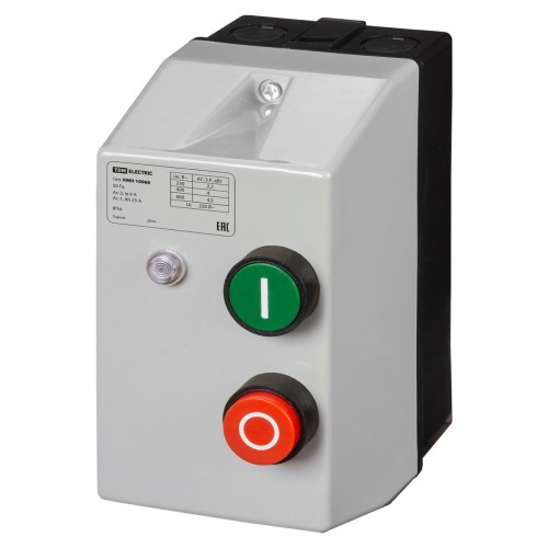 Контактор КМН10960 9А в оболочке с индикатором  Ue=220В/АС3 IP54 TDM