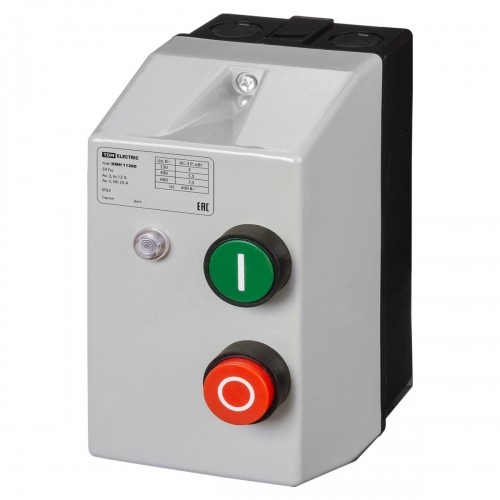 Контактор КМН11260 12А в оболочке с индикатором Ue=380В/АС3 IP54 TDM