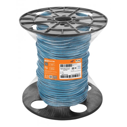 Провод ПуВнг(А)-LS 1*4,0 ГОСТ на катушке (450м), синий TDM