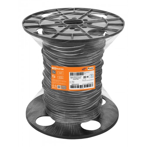 Провод ПуВнг(А)-LS 1*4,0 ГОСТ на катушке (450м), черный TDM