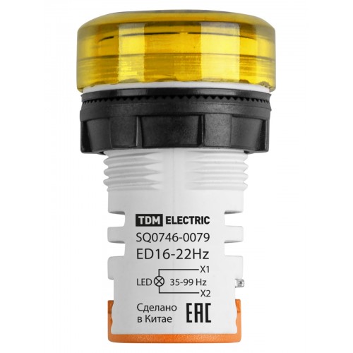 Индикатор значения частоты ED16-22HZ d22мм 35Гц-99Гц желтый TDM