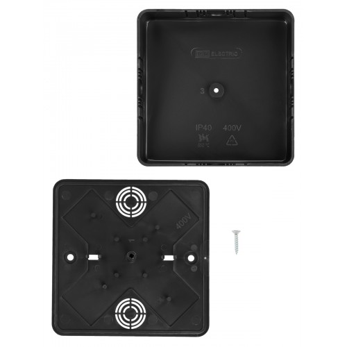 Коробка распаячная КР 100х100х29 ОП черная IP40 TDM