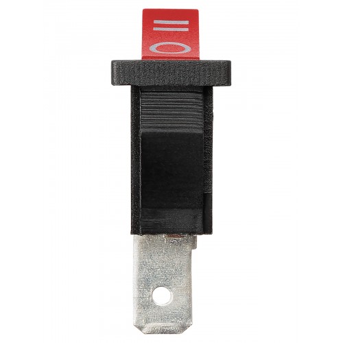 Переключатель клавишный KCD1-103 250В AC/DC, 1P, 6А, (3с), ON-OFF-ON с нейтралью, черный корпус, кра