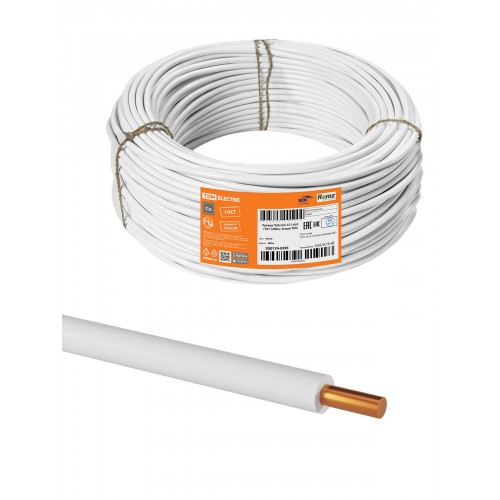 Провод ПуВнг(А)-LS 1*6,0 ГОСТ (200м), белый TDM