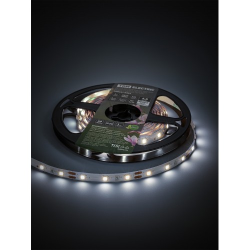 Лента светодиодная SMD2835-60 LED/м-IP20-12 В-4,8 Вт/м-6000 К (5 м) блистер TDM