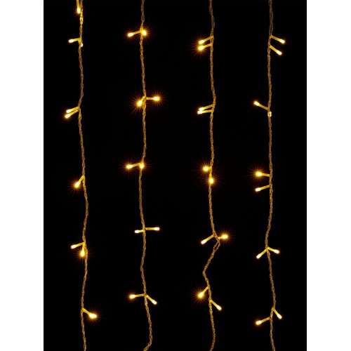 Гирлянда светодиодная "Занавес" 1,5х1,5 м, 168LED, белый тёплый, 8 режимов, 250 В, IP20, TDM