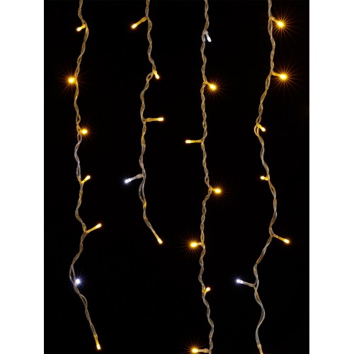 Гирлянда светодиодная "Бахрома" 2х1 м, 152LED, 3000К,  мерц-е, посл. подкл, IP44, 250 В, TDM