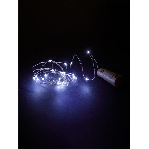 Гирлянда-пробка для бутылки "Роса20" 20LED, 2м, 6000К, 3хAG13/LR44, TDM