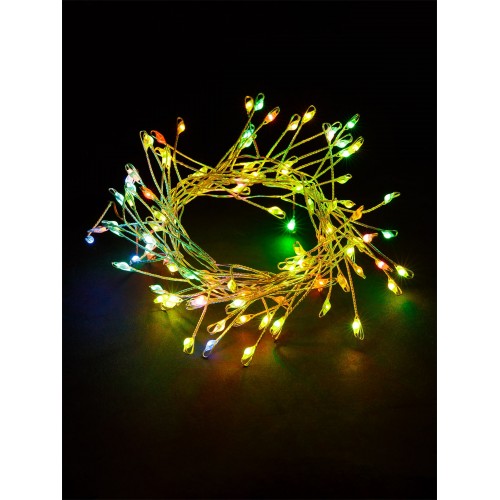 Гирлянда светодиодная "Самоцветы" 100LED, 2 м, RGB, USB, IP20, TDM
