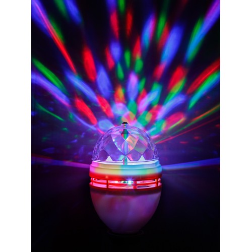 Диско-лампа ДЛ-01 с цоколем Е27, 3 Вт, RGB, 220 В, белый, TDM