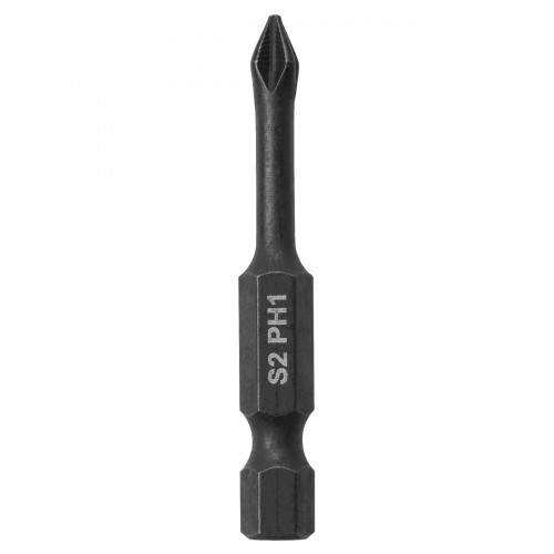 Набор бит PH1x50, односторонних, сталь S2, Е 1/4", намагниченные, торсионные, 10 шт., «Алмаз» TDM