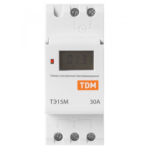 Таймер электронный ТЭ15М-1мин/7дн-32on/off-30А-DIN TDM