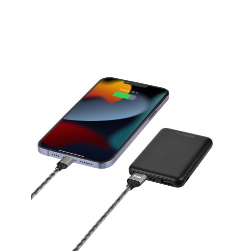 Внешний аккумулятор "Юкон 5", 5000 mAh, 2.4 А, 2 USB, Type-C, TDM