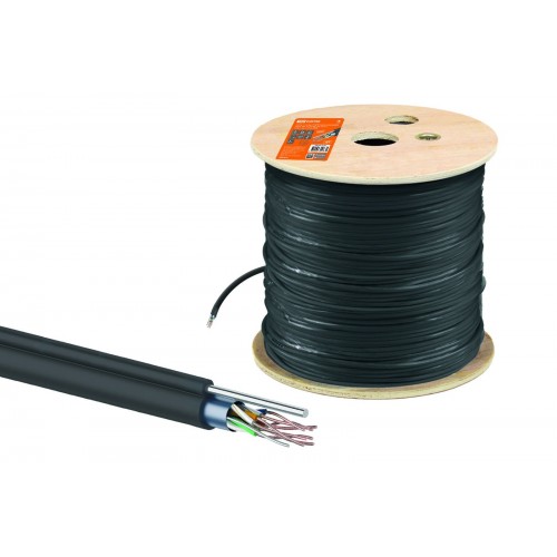 Кабель витая пара F/UTP Cat 5e 4х2х24AWG (305м) solid, PE, черный, TDM