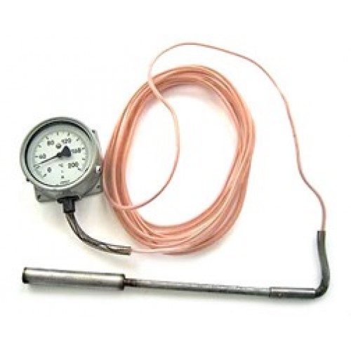 Термометр ТГП-100Эк-М1 0-150°С 2,5м 160;200;250мм кт.1 газонаполненный электроконтактный, шкала 100мм, дистанционный