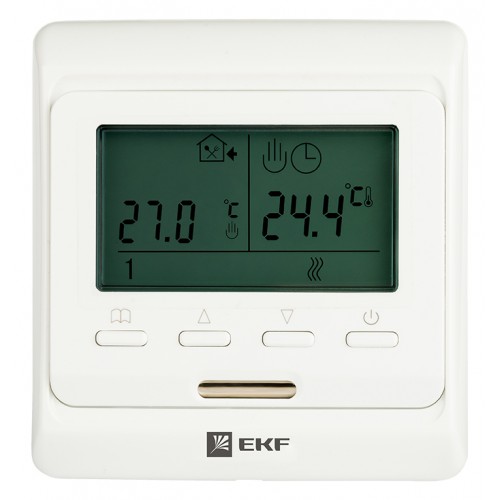 Термостат программируемый ЕТТ-1 (HW-500; RTC 51.716; R51XT; ST-16) 3,6кВт 16А для теплых полов  датчик пола; датчик воздуха бел.