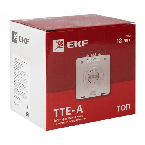 Трансформатор тока ТТЕ-A-200/5А с клеммой напряжения класс точности 0,5S EKF PROxima