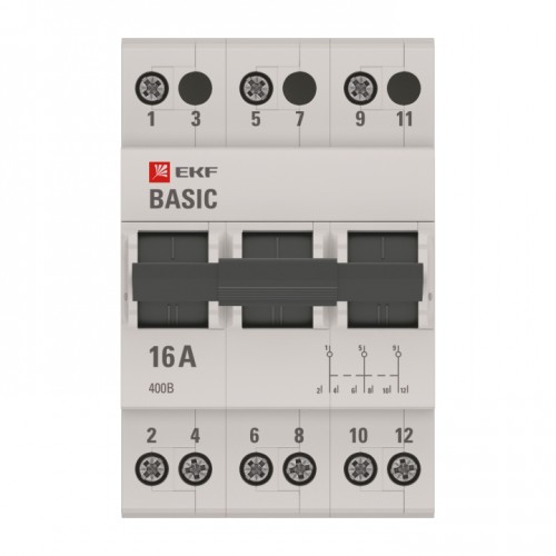Трехпозиционный переключатель 3P 16А EKF Basic
