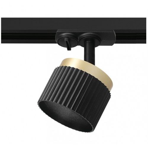 Трековый светильник WOLTA WTL-GX53/19BG MUSE под лампу GX53 Черный/Золото D85x70x130