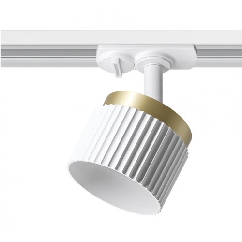 Трековый светильник WOLTA WTL-GX53/19WG MUSE под лампу GX53 Белый/Золото D85x70x130