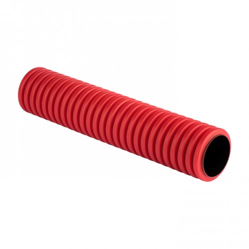 Труба гофрированная двустенная ПНД жёсткая d125 мм (6 м) (36 м/уп) красная EKF