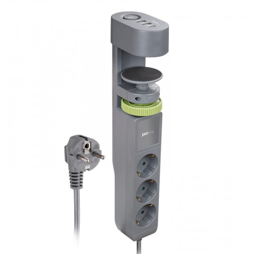 Удлинитель JAZZway ETD-03U-150-gy (3 x 1,5) заземл., выкл.