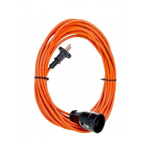 Удлинитель силовой шнур GLANZEN штепс. гнездо ПВС 2*0,75 3м арт. ES-03-001-black