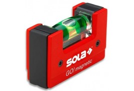 Уровень 68 мм 1 глазок пластм. GO! magnetik (SOLA) Магнитный
