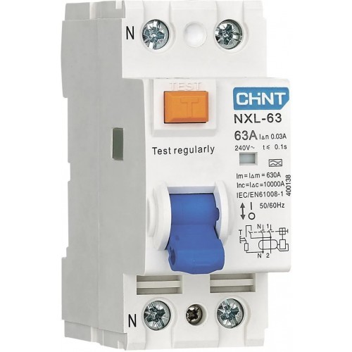 УЗО NXL-63 6kA 1P+N 63A 30mA AC (R)(CHINT)