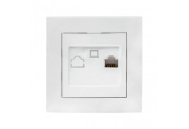 Валенсия розетка компьютерная RJ-45 1-местная белая EKF PROxima