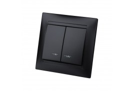 Выключатель 2 кл. с подсветкой 10А графит 