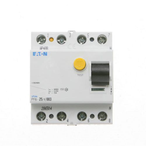 Выключатель дифференциального тока (УЗО) 4п 40А 30мА тип AC 6кА PF6 EATON