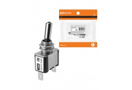 Выключатель-тумблер ASW-07D 1P 12В AC/DC 25А (3c) ON-OFF с фиксацией с зеленой LED подсветкой TDM