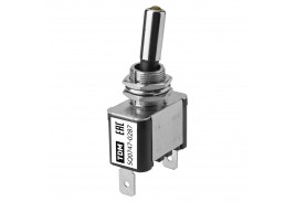 Выключатель-тумблер ASW-07D 1P 12В AC/DC 25А (3c) ON-OFF с фиксацией с желтой LED подсветкой TDM