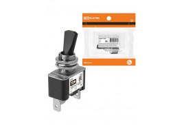Выключатель-тумблер ASW-07D-2 1P 12В AC/DC 30А (3c) ON-OFF с фиксацией с зеленой LED подсветкой TDM