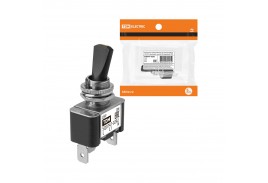 Выключатель-тумблер ASW-07D-2 1P 12В AC/DC 30А (3c) ON-OFF с фиксацией с желтой LED подсветкой TDM