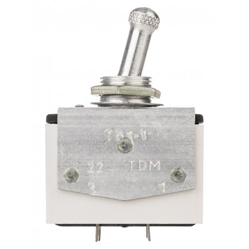 Выключатель-тумблер ТВ1-1 2P 250 В 5 А (4c) ON-OFF с фиксацией (1з+1р) TDM