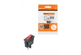 ВыключатВыключатель клавишный KCD1-101B 250В AC/DC, 1P, 6А, (2с), ON-OFF, черный корпус, красная клавиша, Mini, TDMель клавишный KCD1-101B 250В AC/DC, 1P, 6А, (2с), ON-OFF, черный корпус, красная клавиша, Mi