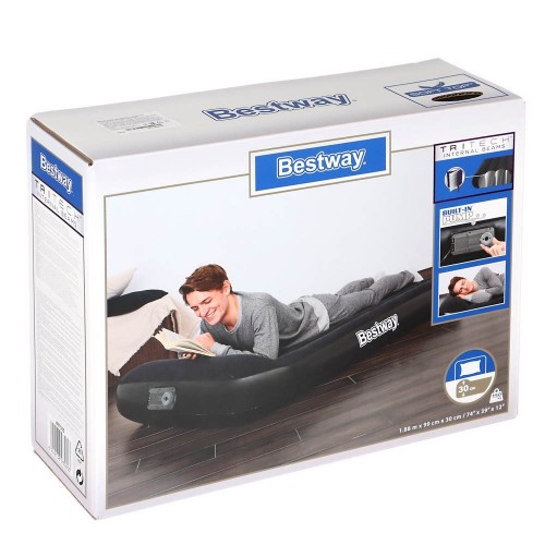671BQ Надувная кровать 188х99х30см с подголовником Bestway