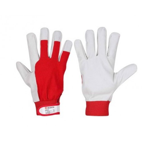 Защитные перчатки с кожаными вставками "Protect" р-р 9