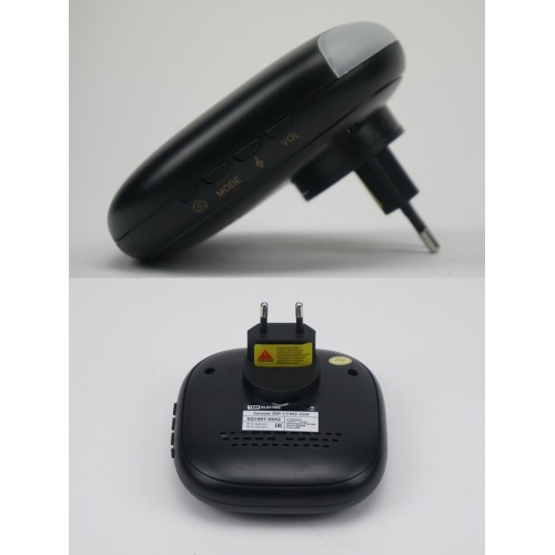 Звонок беспроводной в розетку ЗБР-11/М3-36М (36 мелодий, кнопка IP44, AC 230В, многокодовый) TDM